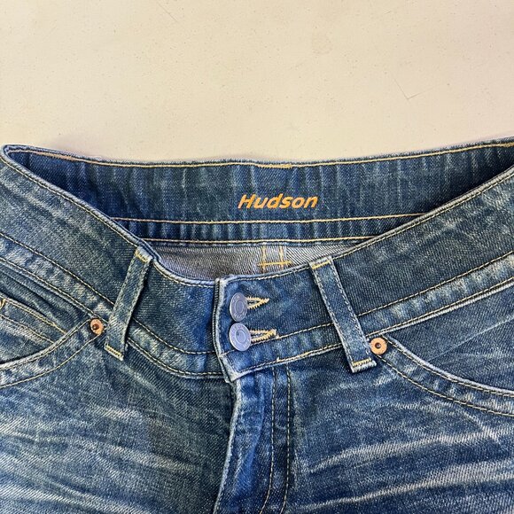 Vintage Y2k 2000s Hudson Jean Cut Off Hi-waisted Shorts Women's Size 27 - Picture 3 of 7